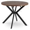 Mesa Redonda Extensible Lugo 90-190 Roble Rústico/Negro Loft
