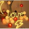 2,2 M 20 LED Baumwollkugel Lichterkette USB-Stecker Für Fenster Hochzeit Licht Party Haus Garten Schlafzimmer Innenwand Dekor