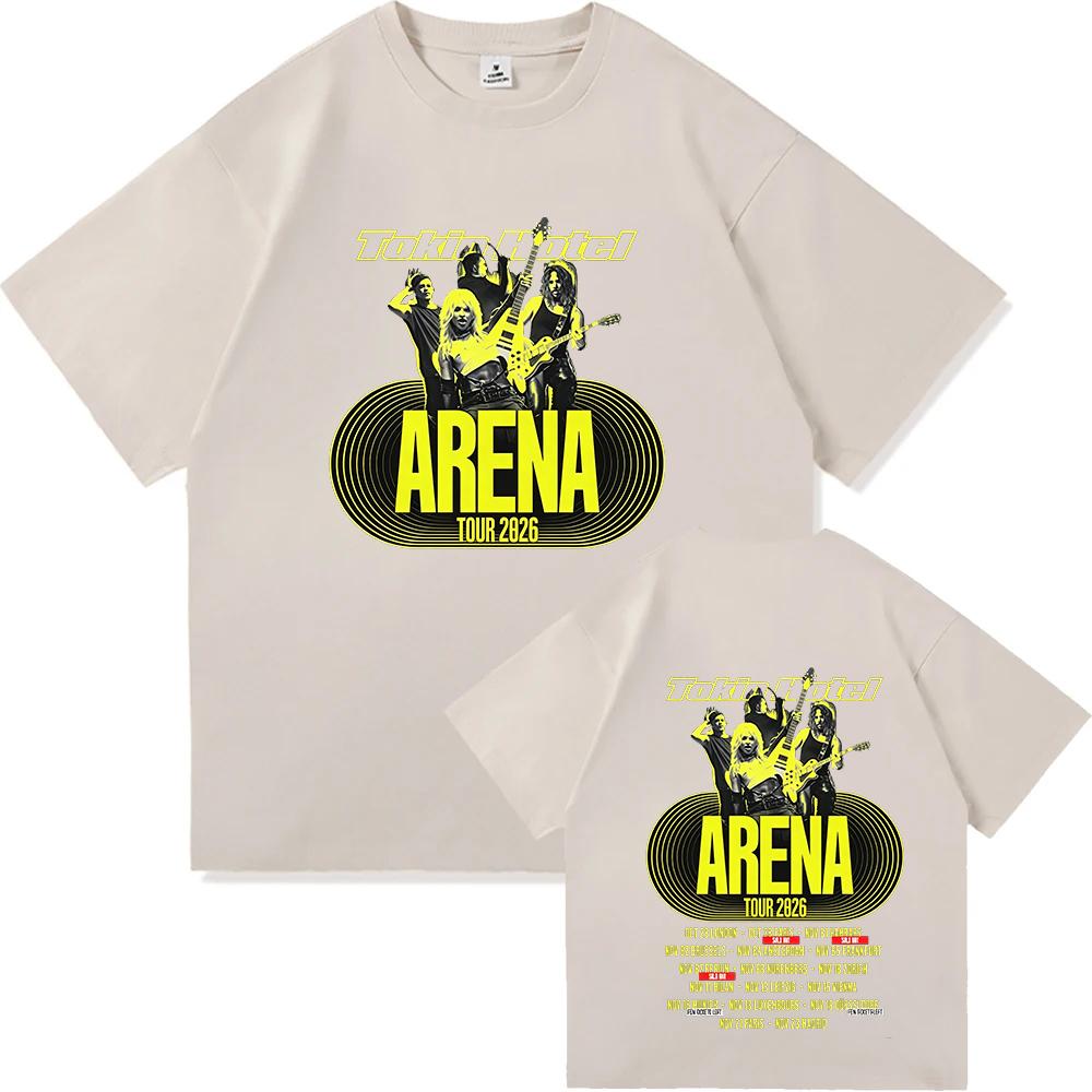 Rock Band Tokio Hotel Arena Tour 2026 Merch Magliette Unisex Moda Unisex Maglietta a Maniche Corte Vintage Magliette in Cotone di Alta Qualità