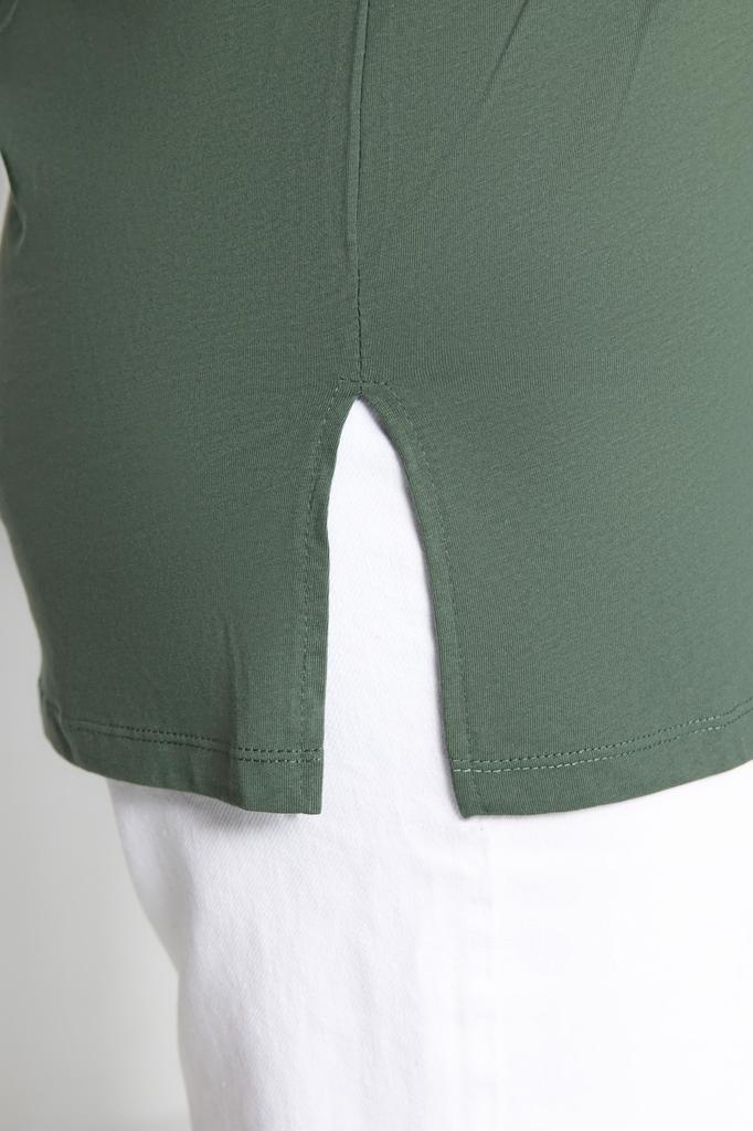 Damen Stil Übergröße Nerz Petrol Boyfriend Rundhals Schlitz Strick T-Shirt