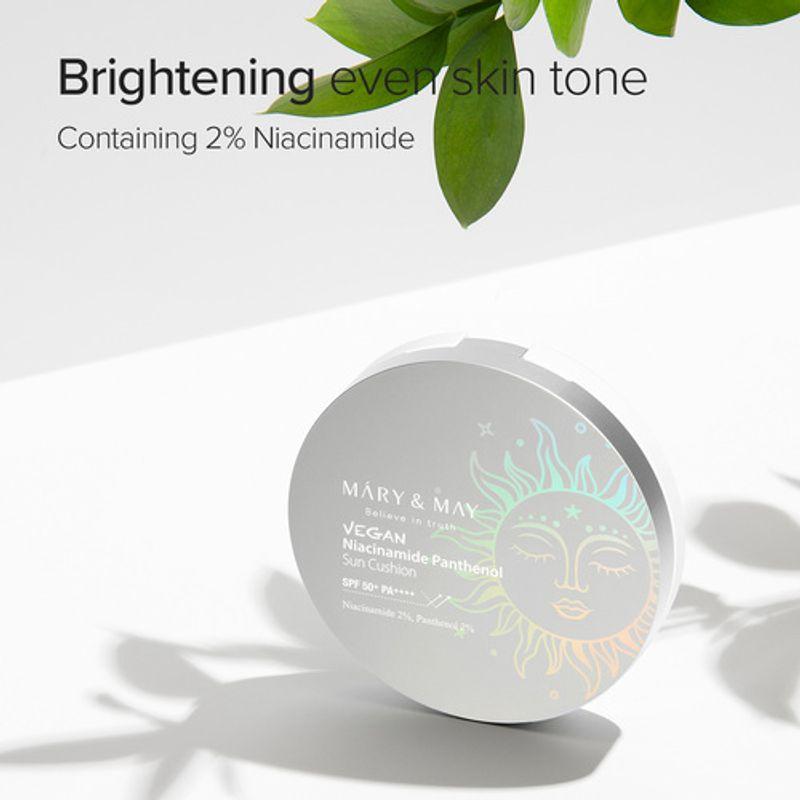 Mary&May Vegan Niacinamide Panthenol Sun Cushion SPF50+ PA++++
