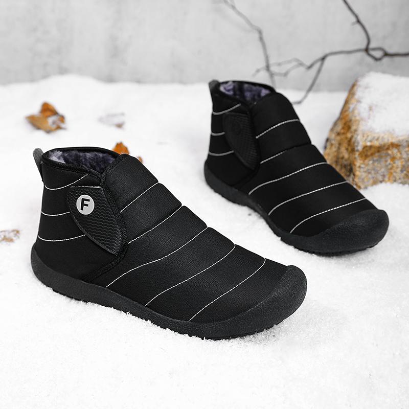 Women's Winter Boots Unisex Snow Shoes Mens Outdoor Shoes Warm Slip On Fur Lined Slippers Comfortable