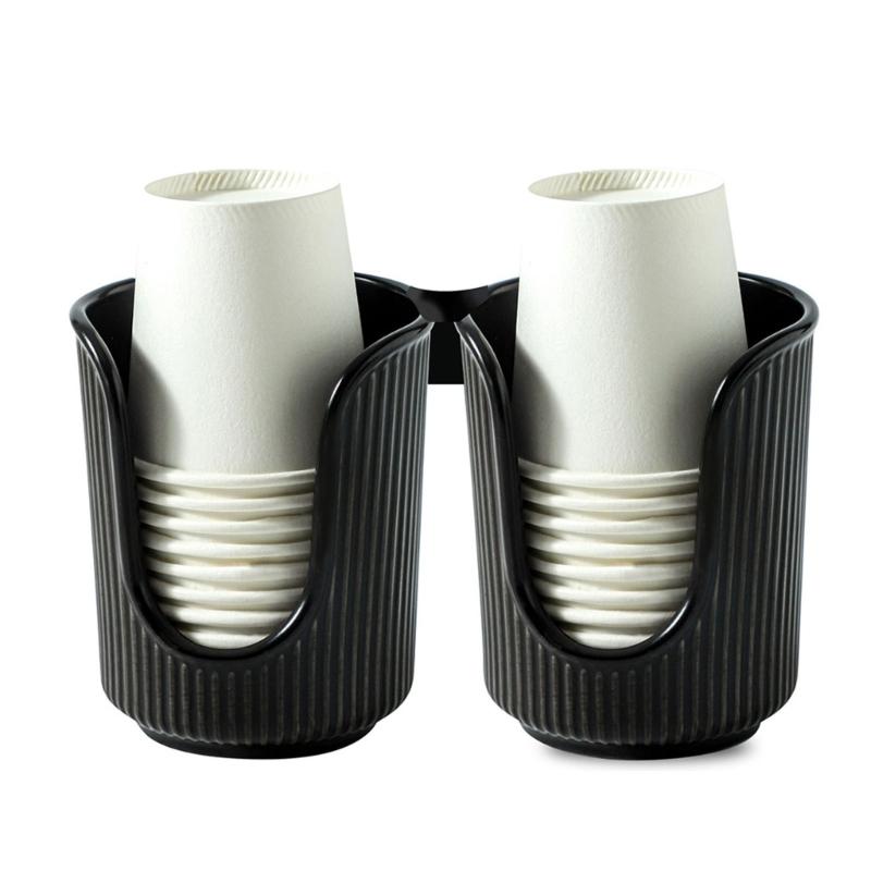 Set of 3 Elegant Paper Cup Organizers with Double Tubes Designs Home Decoration Portable for Household Easy Access