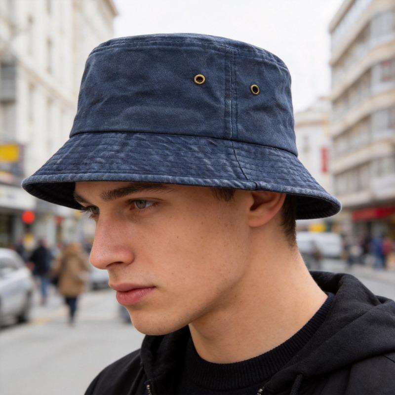 Zealous Sole Women's Wine Red Vintage Washed Bucket Hats Summer Casual Fisherman Sun Hat For Men Outdoor