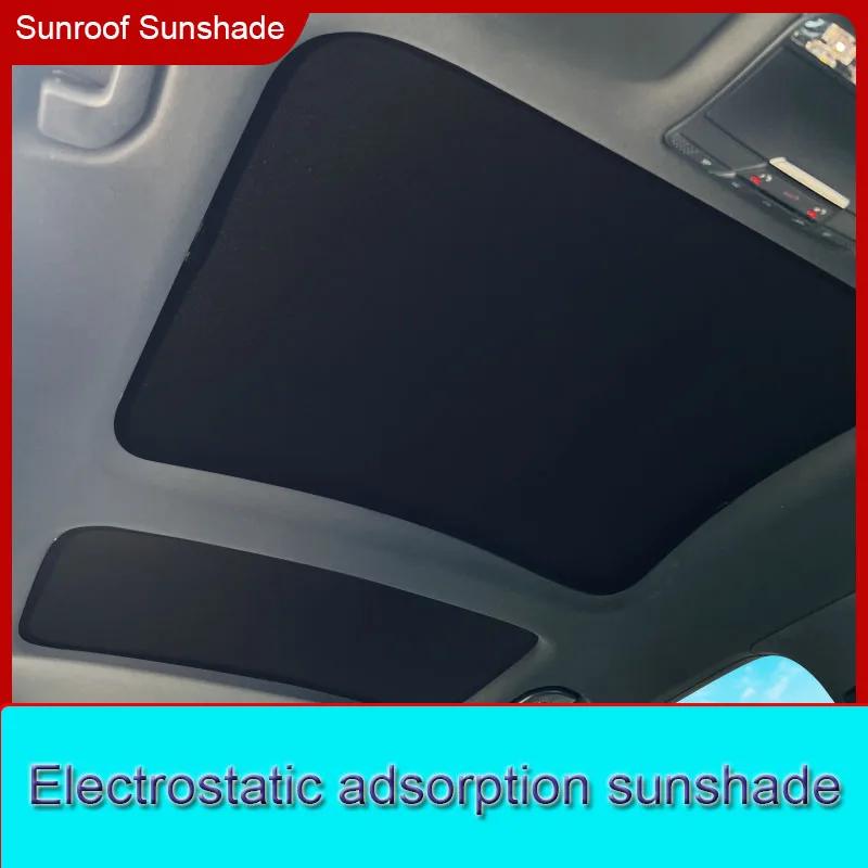 Car Electrostatic Adsorption Sunroof Sunshade For Mercedes-Benz EQE SUV V295 2023-2026 Heat Insulation Internal Accessory
