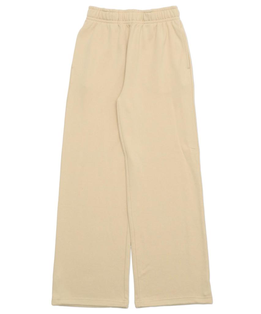 WEGO Easy Straight School Solid Gift for High School and Junior High School Size Beige Women's Sweatpants, Bottoms, Color, Simple, Students, Students,