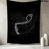 F1 Track Map Wall Tapestry Aesthetic Wall Hanging Printed Fabric Blanket Decorative Tapestries For Bedroom Living Room Home Decor