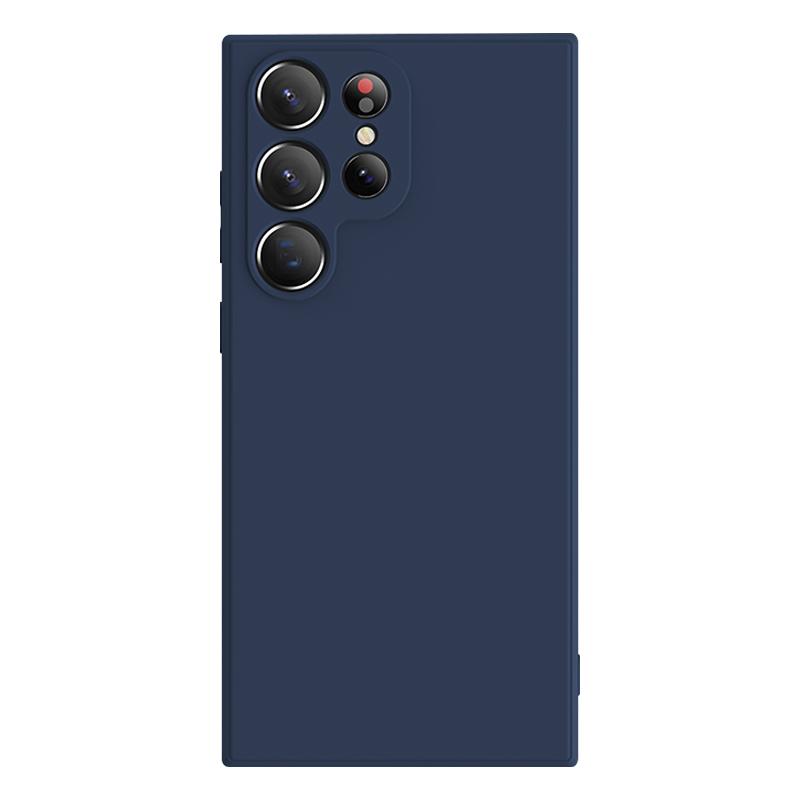 

X-LEVEL For Samsung Galaxy S23 Ultra Anti-drop TPU Phone Case Liquid Silicone Texture Back Cover Dark Blue
