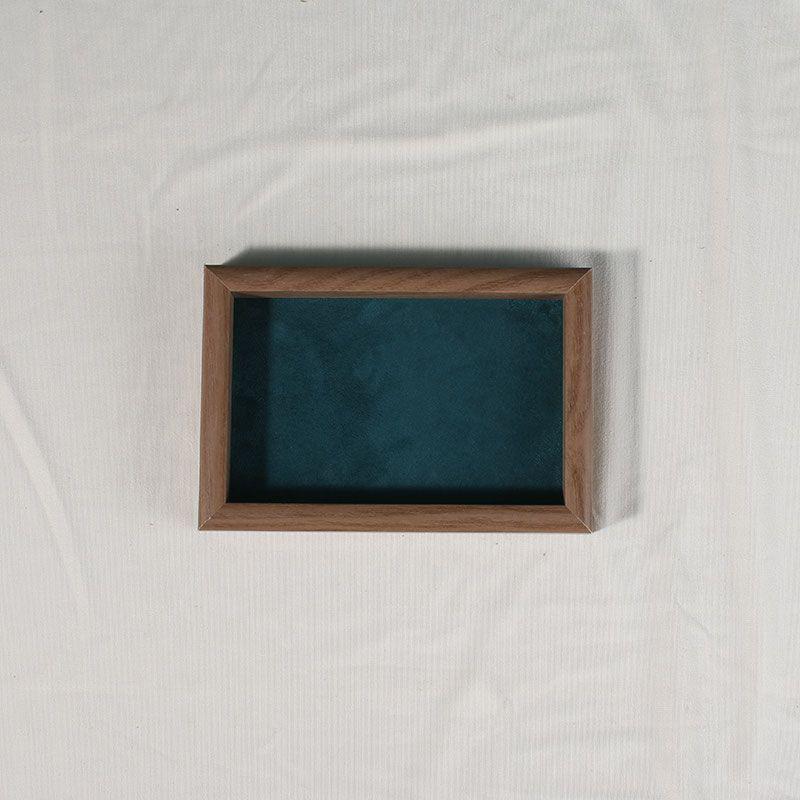 Retro Solid Wood Jewelry Display Tray - Ring, Bracelet, Necklace Holder Box