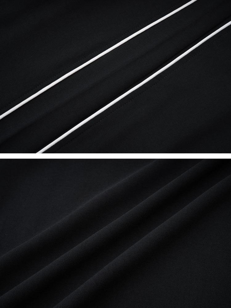 2024 Elegant Middle East Muslim Color Block Long Dress & Cardigan