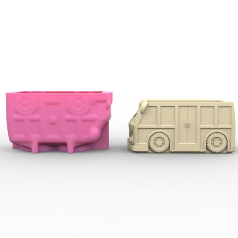 Motorcar Gypsum Silicone Mold Diy Succulents Concrete Flower Pot Vase Plaster Cement Mold Clay Mold Candle Holder Mold