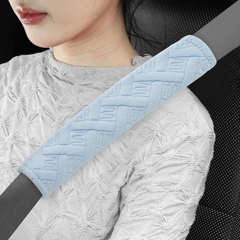 JUSTTOP 2-Pack Universal Car Seat Belt Pads Cover For A More Comfortable Driving, Seat Belt Shoulder Strap Covers Harness Pad For Car Interior