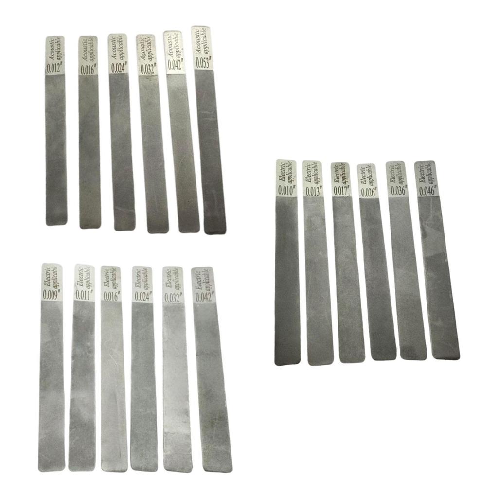 6x Guitar Gauged Nut Slotting File Set,Practical,Sturdy,Luthier,Repairing Tool Kit,Stainless Steel,for Guitar Maintainence ,
