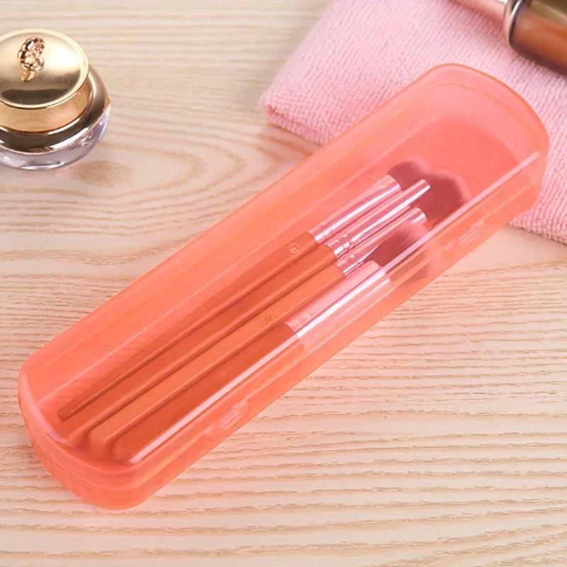 

Travel Portable Toothbrush Toothpaste Storage Box Candy Color Toiletries Storage Box Outdoor Travel Supplies reis accessoires розовый