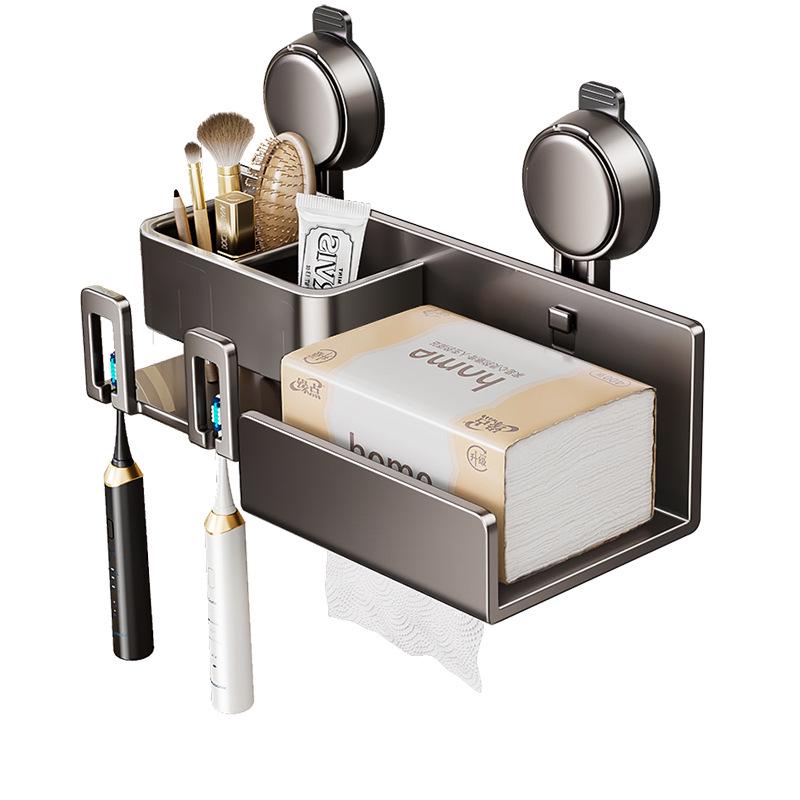 Wandmontierte Taschentuchbox und elektrischer Zahnbürstenhalter