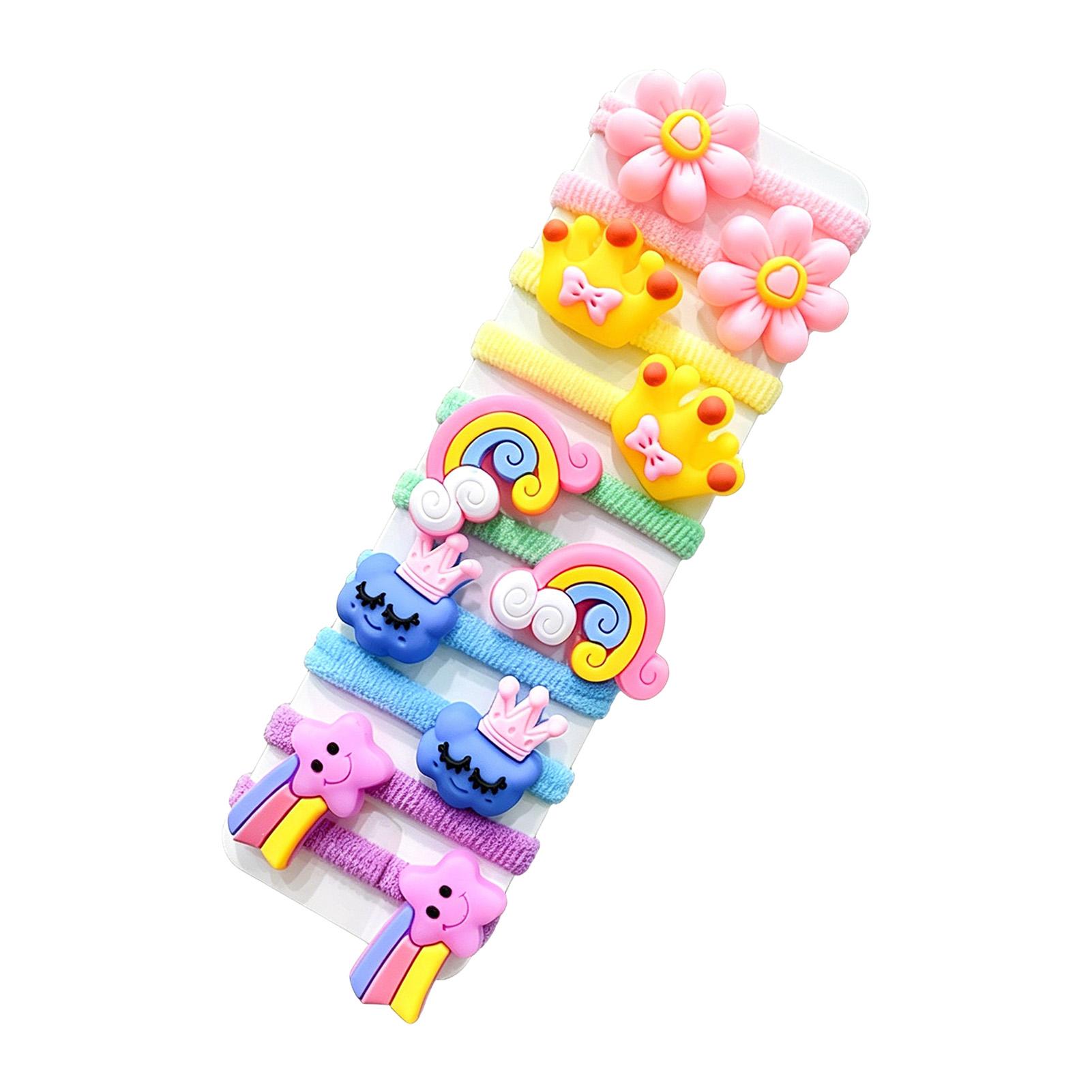 Cartoon Flower Hair Tie Set Children s Small Size Hair Ring Non Damaging High Elasticity Headband Exquisite Hair Accessories