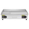 Commercial Electric Griddle, 725 X 400 Mm, 4400W, 50-300°C Adjustable Temp Control, Stainless Steel Countertop, Half Grooved Half Flat, with 2