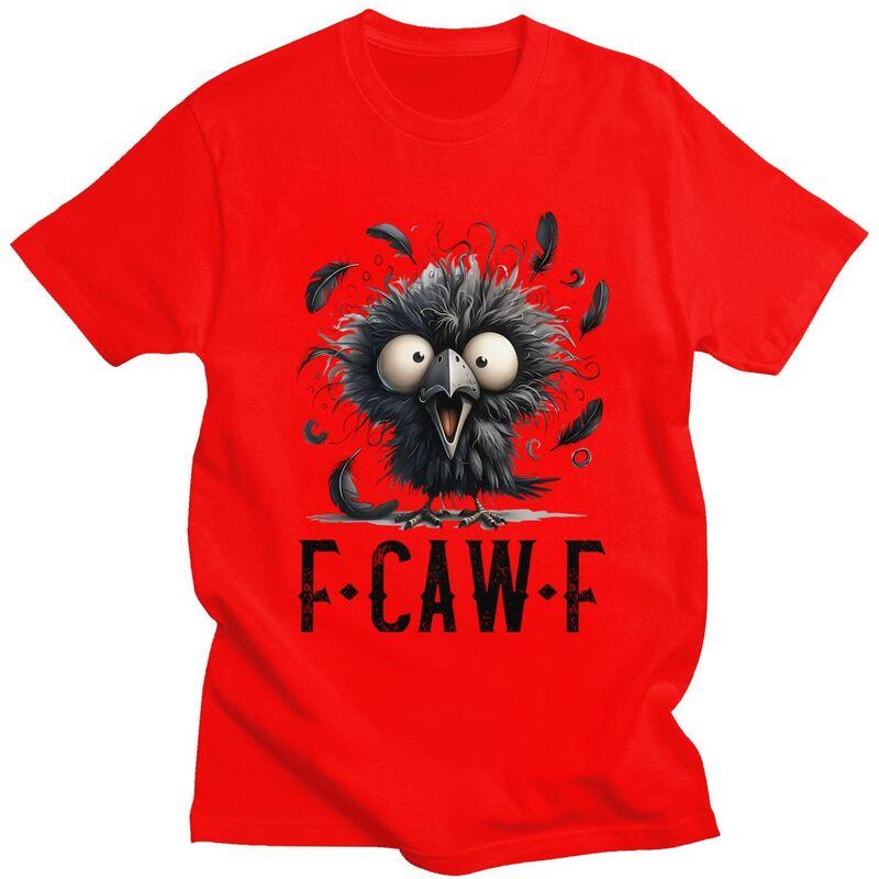 

Humor Crow Gothic FCawF Meme T Shirt Unisex Short Sleeve Tshirts Summer Casual Graphic Tee Tops Pure Cotton Slim Fit Clothes S