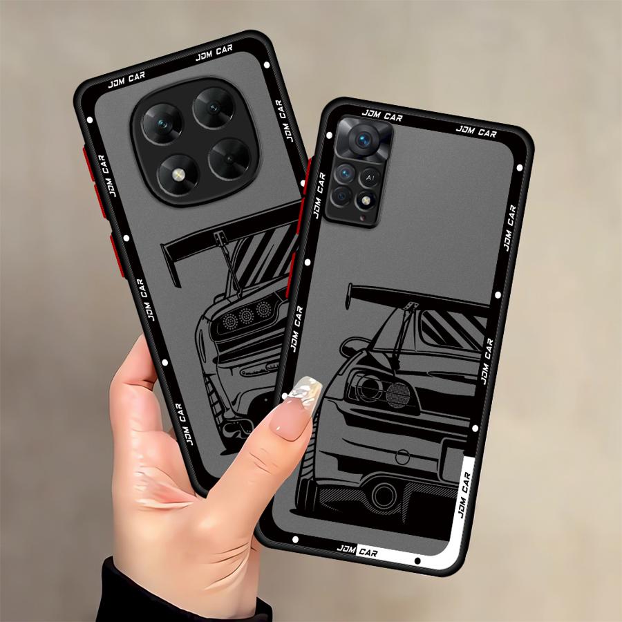 Soft Cover Phone Case for Xiaomi Redmi Note 12S 14 Pro 10s 11s 9s 11 12 13 Pro Plus Japanese Drift Car