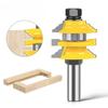 1/2in 12mm Shank Door Frame Mortise Joint Cutter, Woodworking Tools Door Mortise Joint Router Bit Woodworking Carving