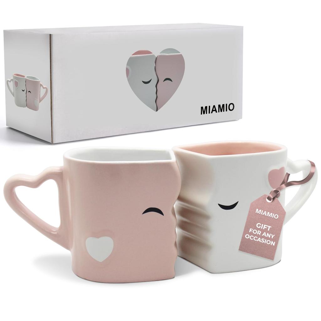 MIAMIO Coffee Boxed Kissing Coffee Cup - Mug/Gift (Pink)