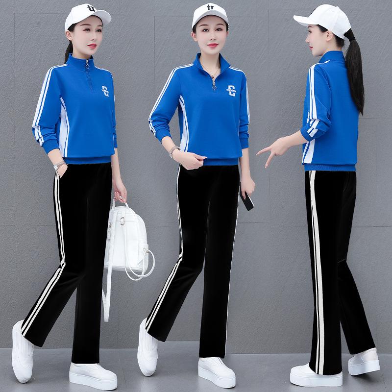 Tianhuan Dam Casual Slim Fit Vår/Höst Tvådelad Tröjset