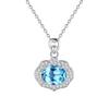 Guochao Ruyi Lock S925 Sterling Silver Necklace Women's Natural Crystal Stone Safety Lock Pendant Ping An Xiangyun Clavicle Chain Women's Gift