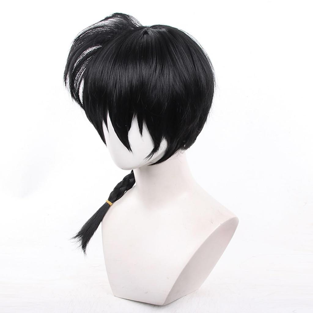 Ranma Saotome Cosplay Ranma Ranma Perfect for Everyday Cultural School and Cosplay Includes Wig Net Wig, 1/2, Heat-Resistant Wig, Disguise, Wig,