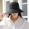 New Hat Women's Premium Lafite Straw Hat Travel Holiday Sunscreen Sun Hat Empty Top Straw Sun Hat