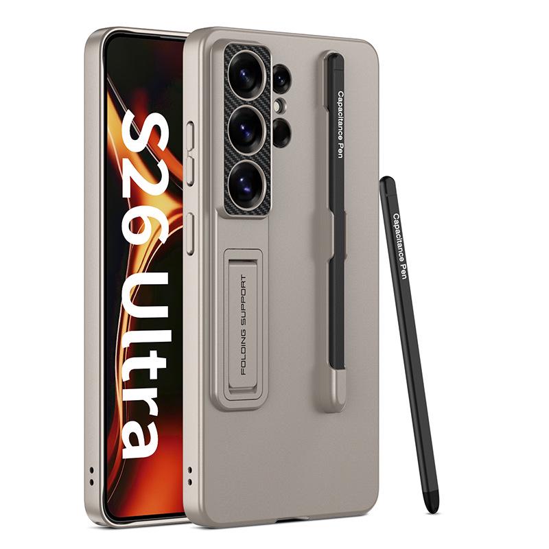 Samsung S26 Ultra Drop-Proof Case with Pen Slot & Stylus Tip, Silicone & Hard Shell