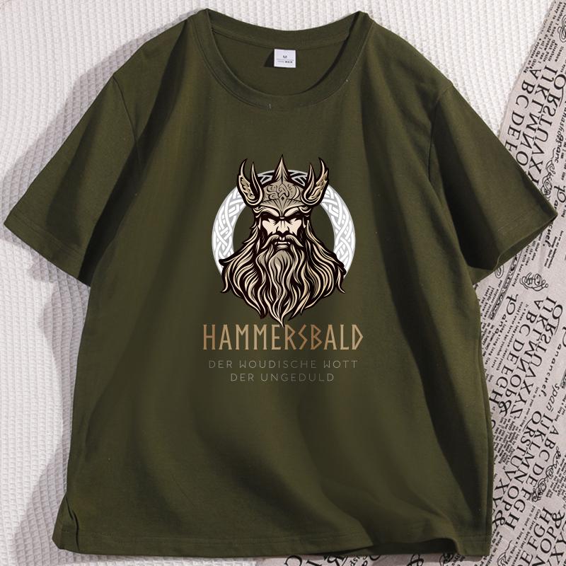 Vintage Head God T-Shirt Lässig Rundhals Baumwolle Kurzarm T-Shirt Streetwear Lockerer Schnitt Grafik T-Shirt Herrenkleidung Streetwear