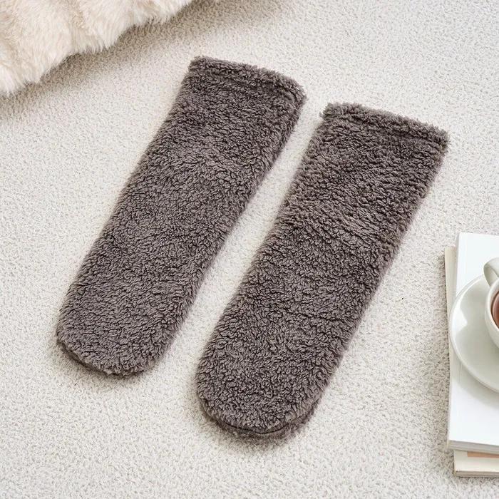 Soft Fleece Sleeping Socks Gray