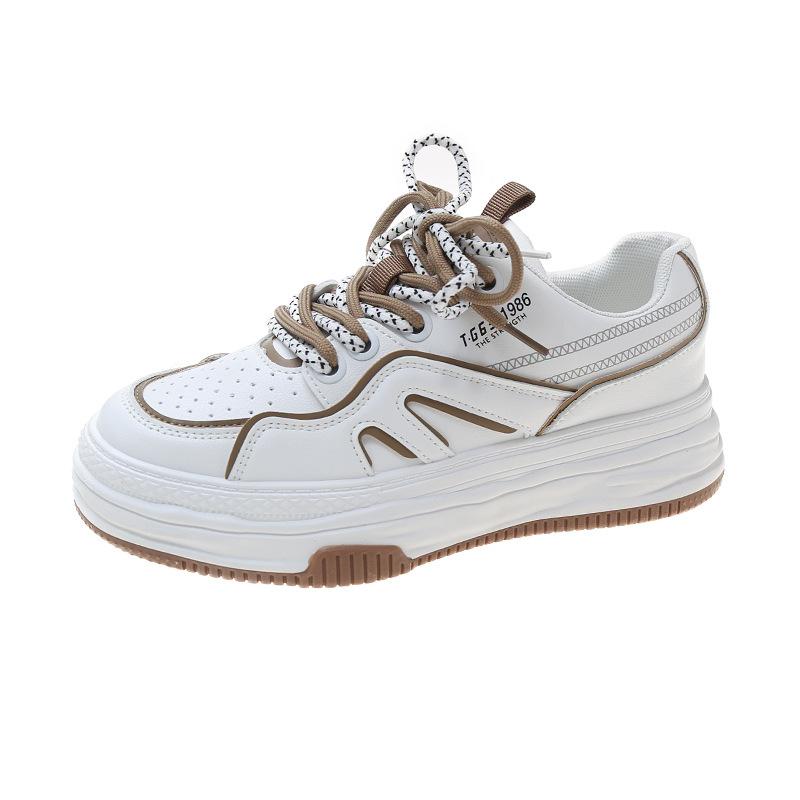 Little White Shoes Women's Spring and Autumn New Platform Casual Sports Board Shoes Dad Shoes Student Single Shoes