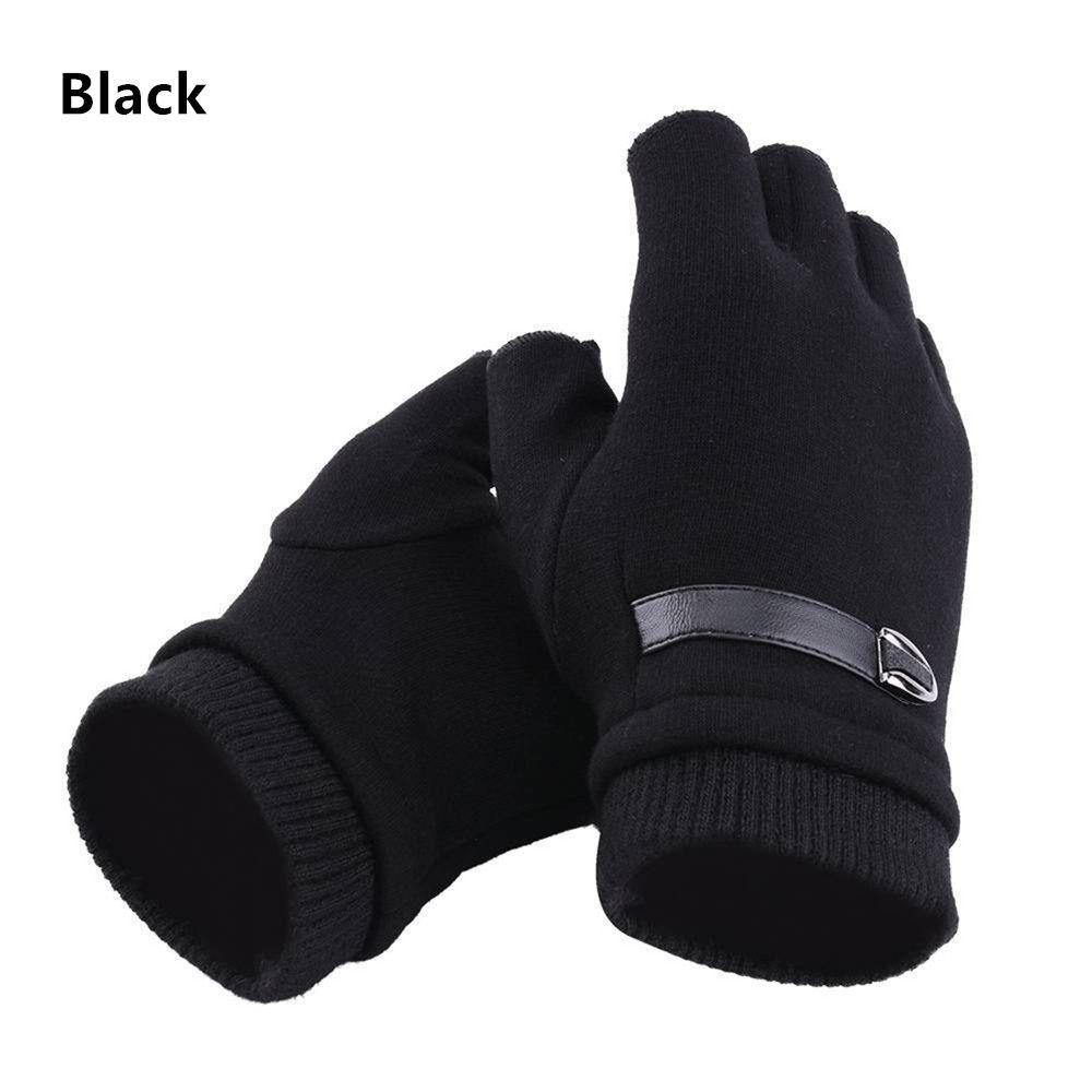 Soft Keep Warming Cycling Mittens Half Finger Winter Gloves Warm Gloves