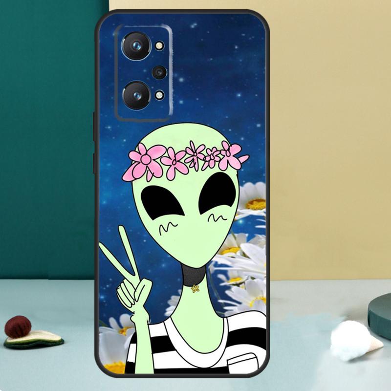 Aesthetic Alien For Realme GT 6T 5 6 GT 7 Pro C67 C75 C61 C55 C53 C51 C21Y C25S 10 11 12 13 14 Pro Plus Case