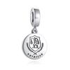 European 925 Silver Black Key Flower Pendant Fit Original Diy Bead Charm Armbånd Halskjede Trinket Smykker 925 Silver