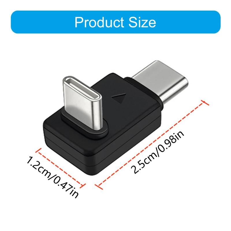 L-förmige Doppel-Typ-C-zu-Typ-C-Stecker mit OTG-Funktionalität Adapter für Lavaliermikrofone und Datenübertragung