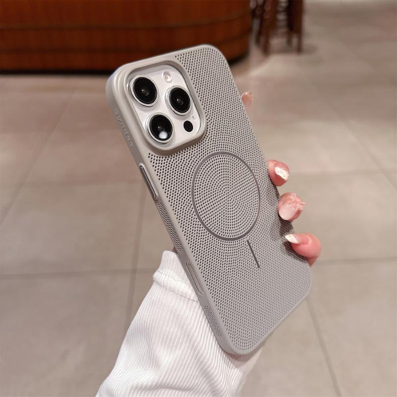 

For Magsafe Magnetic Luxury Solid Color Soft TPU Heat Dissipation Phone Case iPhone 16 Pro Max 14 12 13 15 Pro Max Bumper Cover iPhone 16