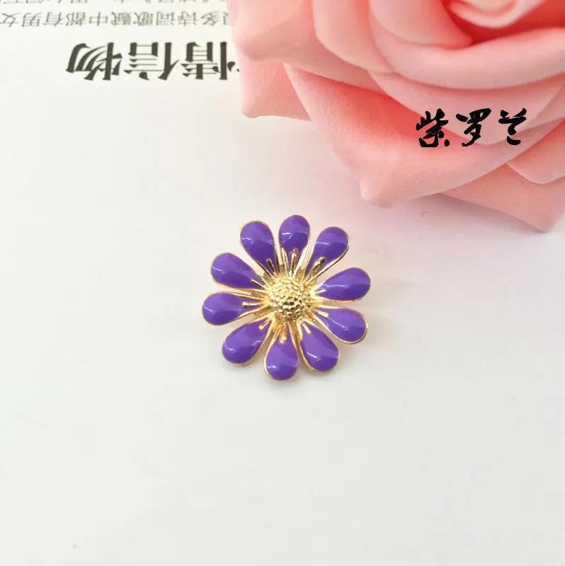 (BT329 20mm)10pcs Mix 8colors Vintage Alloy Rhinestone Buttons Flatback Flower Headband Bowknot Accessory Craft