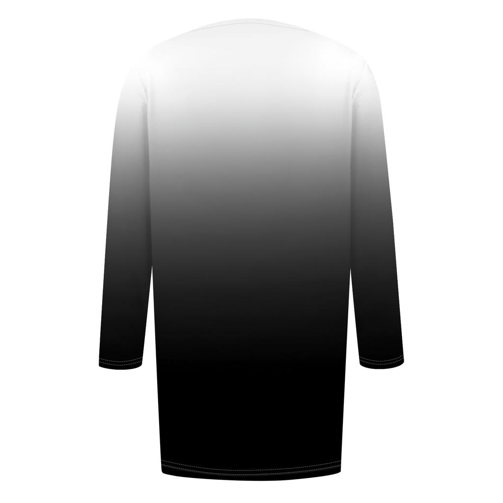 Damen Herbst Trendy Übergroßer Coatigan Langarm Vorne Cardigan Bedrucktes Oberteil Leichte Jacke