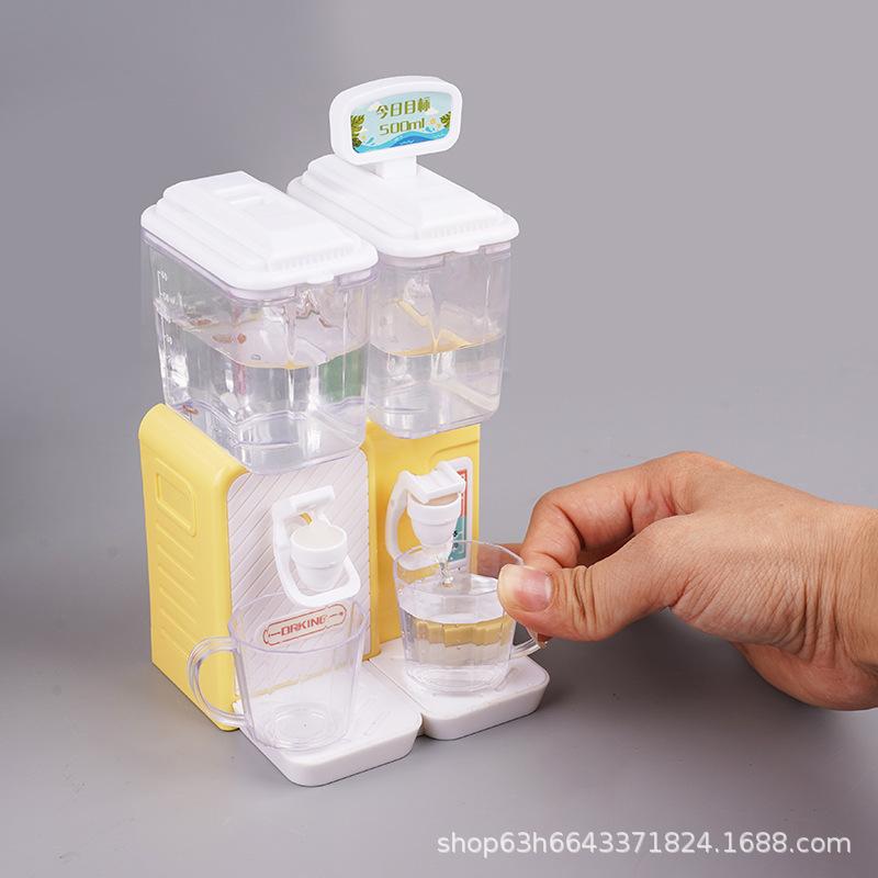 Mini Simulation Water Dispenser Drinkable Water Summer Toy Direct Drinking Machine Beverage Machine Play House Doll House Model Ornament