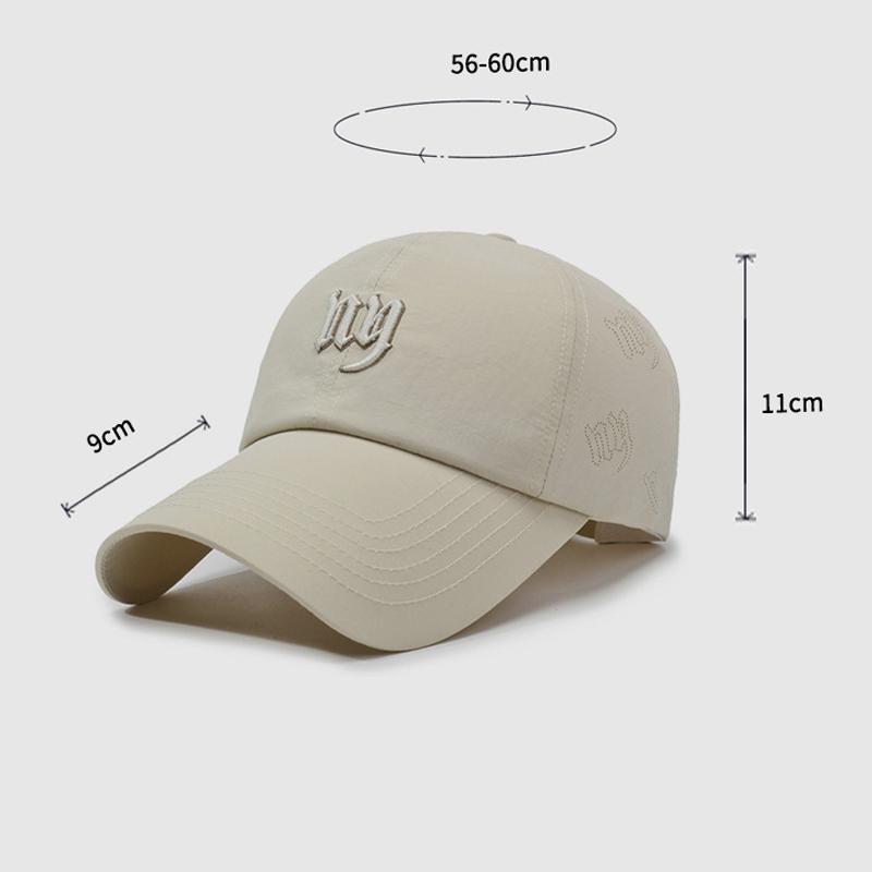 Quick-Drying Embroidered Letter Cap Women's Spring Autumn Sunshade Baseball Cap Men's Outdoor Cap