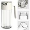 Oil Pot with Handle Large Capacity Food Grade BPA Free Automatic Opening/Closing Transparent Olive Oil Dispenser Bottle