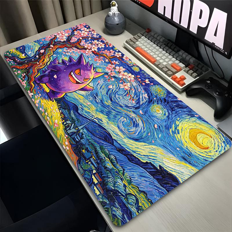 Popular Mouse Pad Anime Pokemon Sakura Gengar Gamer HD Print Extended Desk mat PC Computer Gaming Accessories Antifray Mousepad
