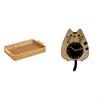 Cute Silent Clock Wall Hanging for Kitchen Indoor Office Woven Fruit Baskets Snack Serving