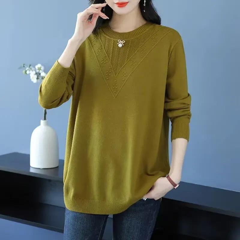 Pulover pentru Femei Toamnă Iarnă Pulover Îngroșat Cald Tricotat Elastic Mânecă Lungă Jumper Oversize Topuri