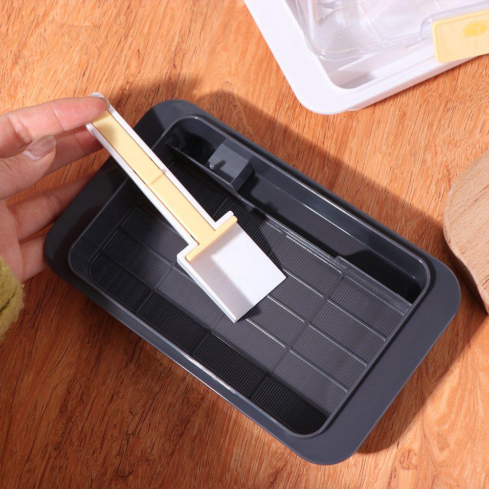 Clear Lid Butter Storage Box Fresh-keeping Dustproof Cheese Keeper Reusable Transparent Butter Slicer Box