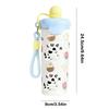 Taza de vacío portátil de dibujos animados de alta capacidad con cuerda de elevación Botella de taza de acero inoxidable 316 Botella de agua aislada Para niños y niñas