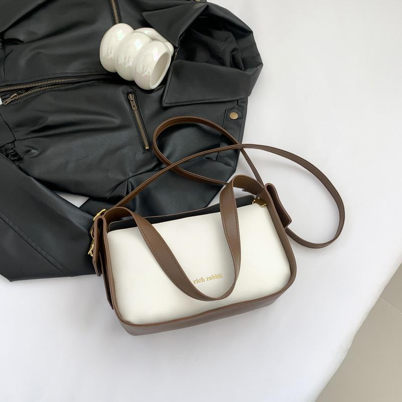 

Retro splicing texture shoulder bag women s 2025 spring new foreign style messenger bag temperament small square bag women коричневый