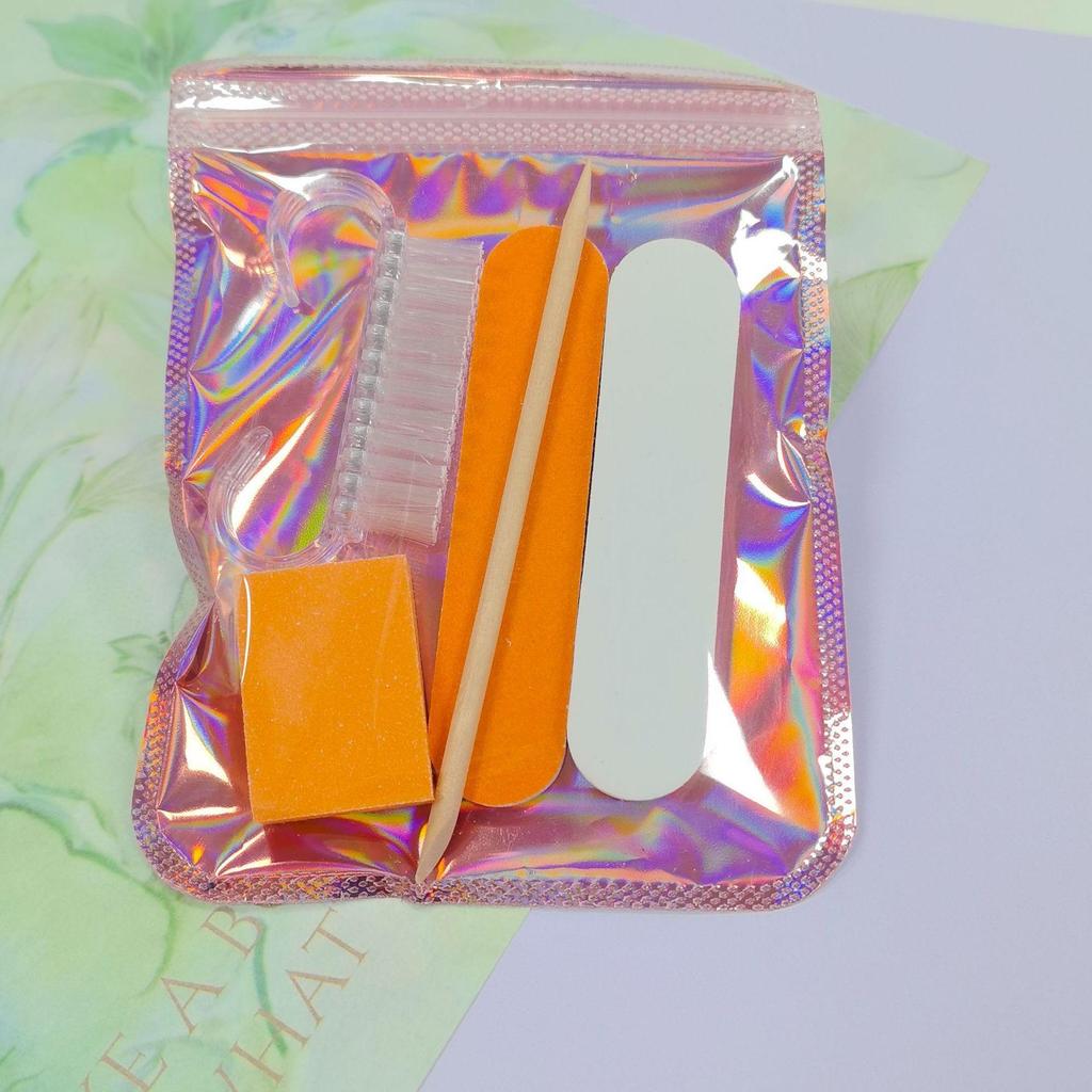 Portable PVC Cuticle Scraper & Nail Clipper Set - Nail Art Tool Kit
